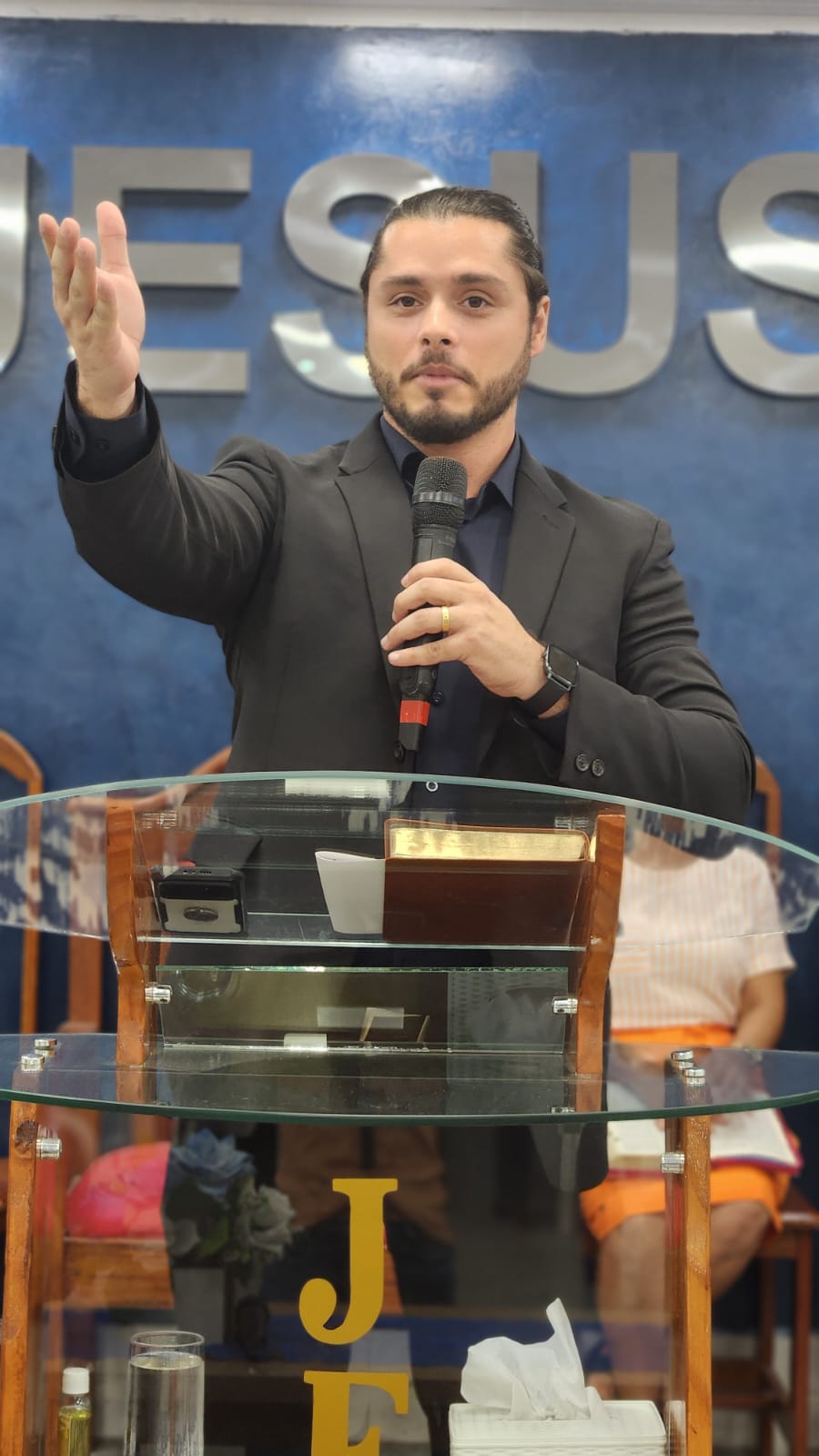Preaching at church